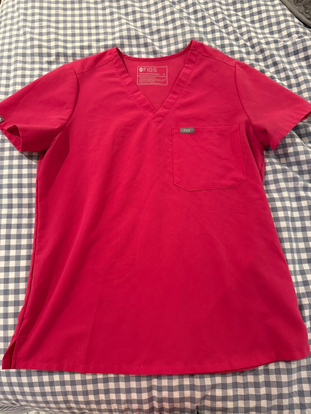 Bright Pink Figs Scrub Top